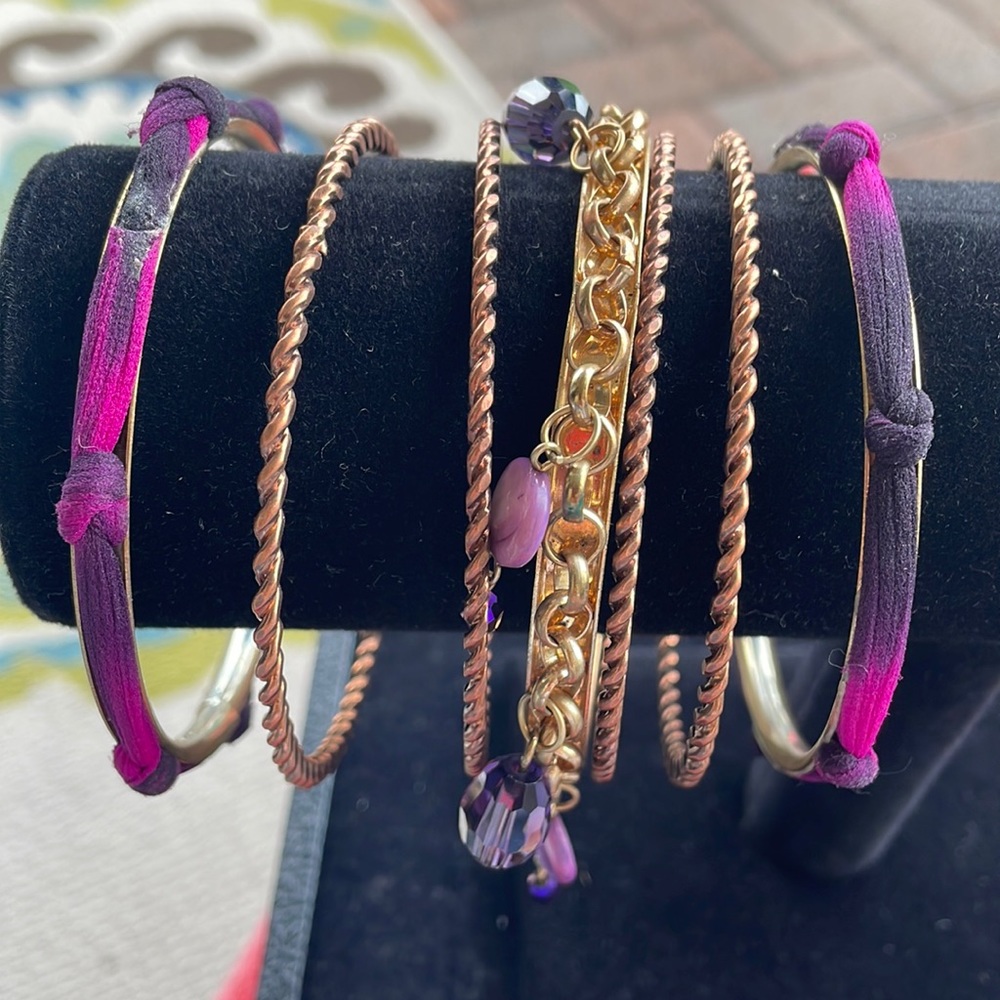 Bunch of bangles bracelets